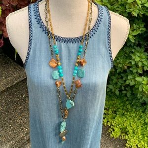 🍃Turquoise Dream double strand boutique NWT